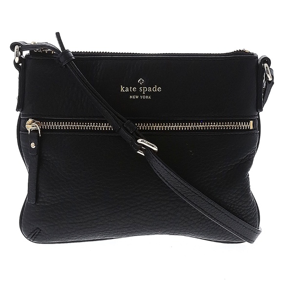 kate spade Bags Kate Spade Vegan Leather Black Crossbody Bag New